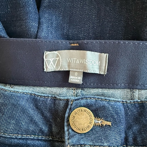Wit & Wisdom Whitney "Ab"Solution Skyrise Wide Leg Ankle Jeans NWT Size 8 - Picture 10 of 12
